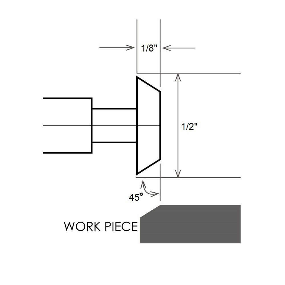 Chamfer Cutter, 45 Degree 1/2" Dia., HSS