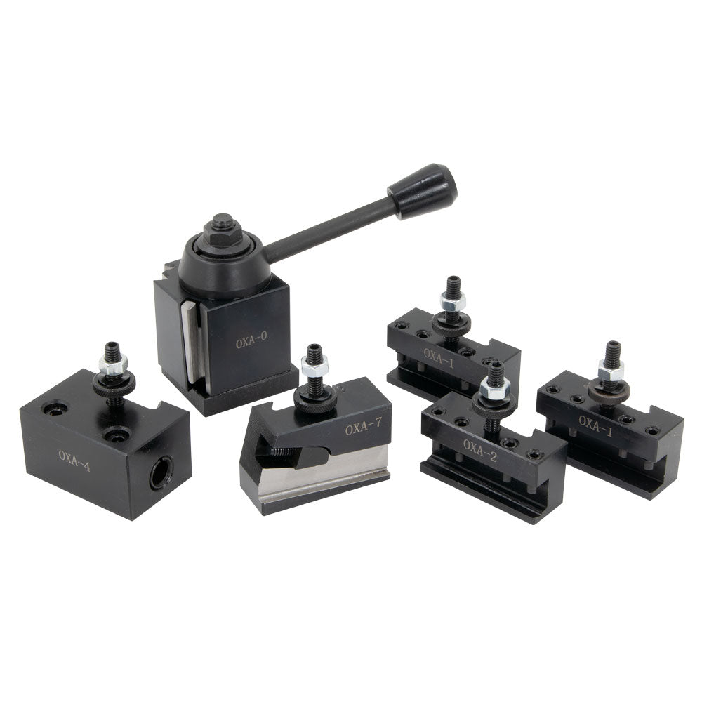 Quick Change Tool Post Set, 0XA, Mini Lathe, 4-Degree Cut-Off Premium