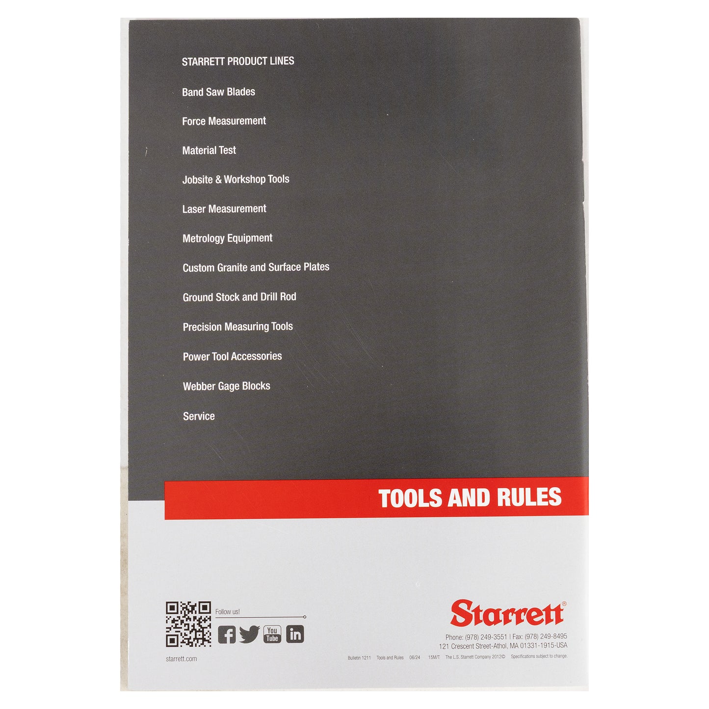 Tools & Rules for Precision Measuring, Back Cover | LittleMachineShop.com