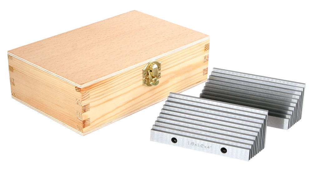 Thin Parallels, 4" Long, 10 Pairs, Sized by 8ths