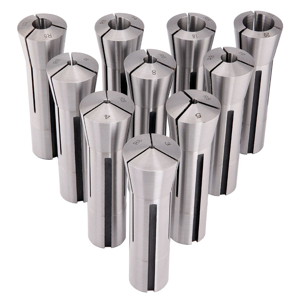 thumbnail interactive-video image 1 of 13-Piece Precision R8 Collet Set For Milling Machines – Findmall APO79256 1 of 3