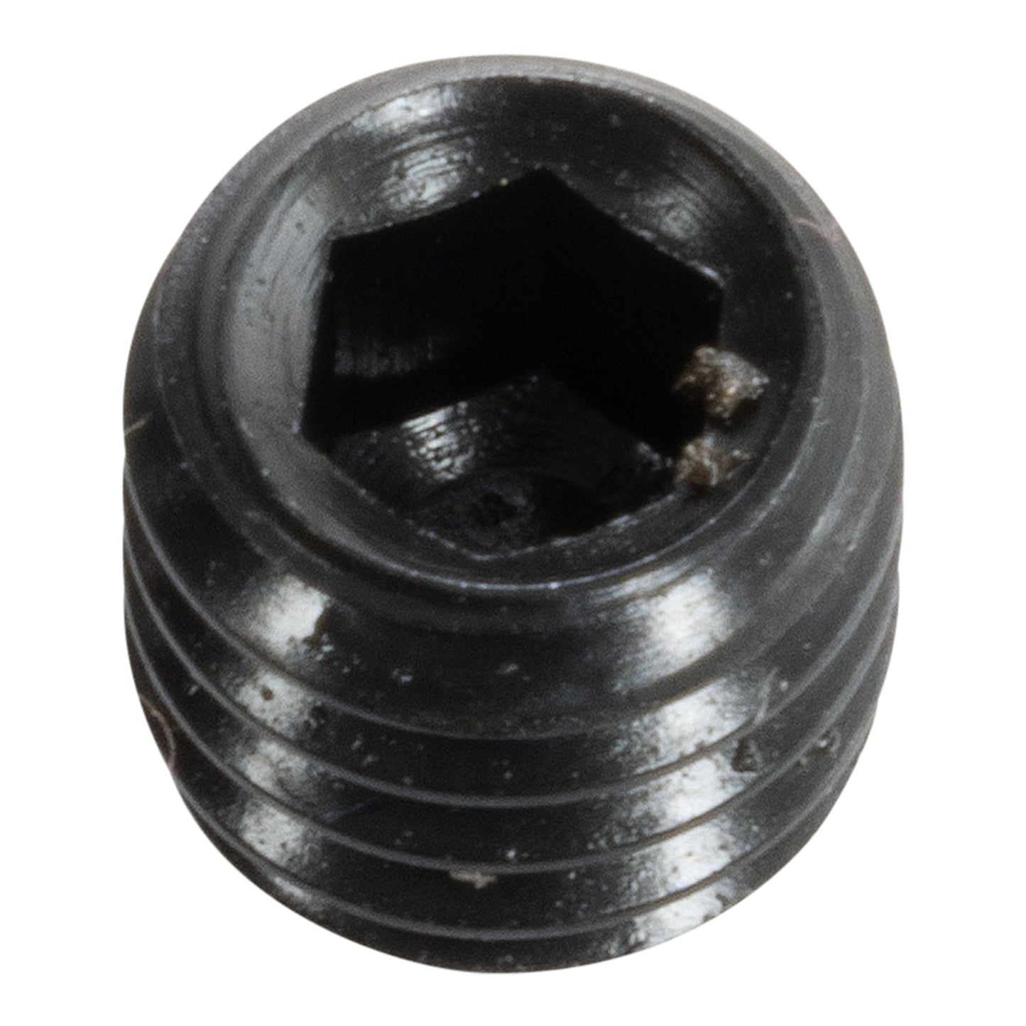 Set Screw, 10-32 x 3/16", Socket Cup Point - End View - LittleMachineShop.com