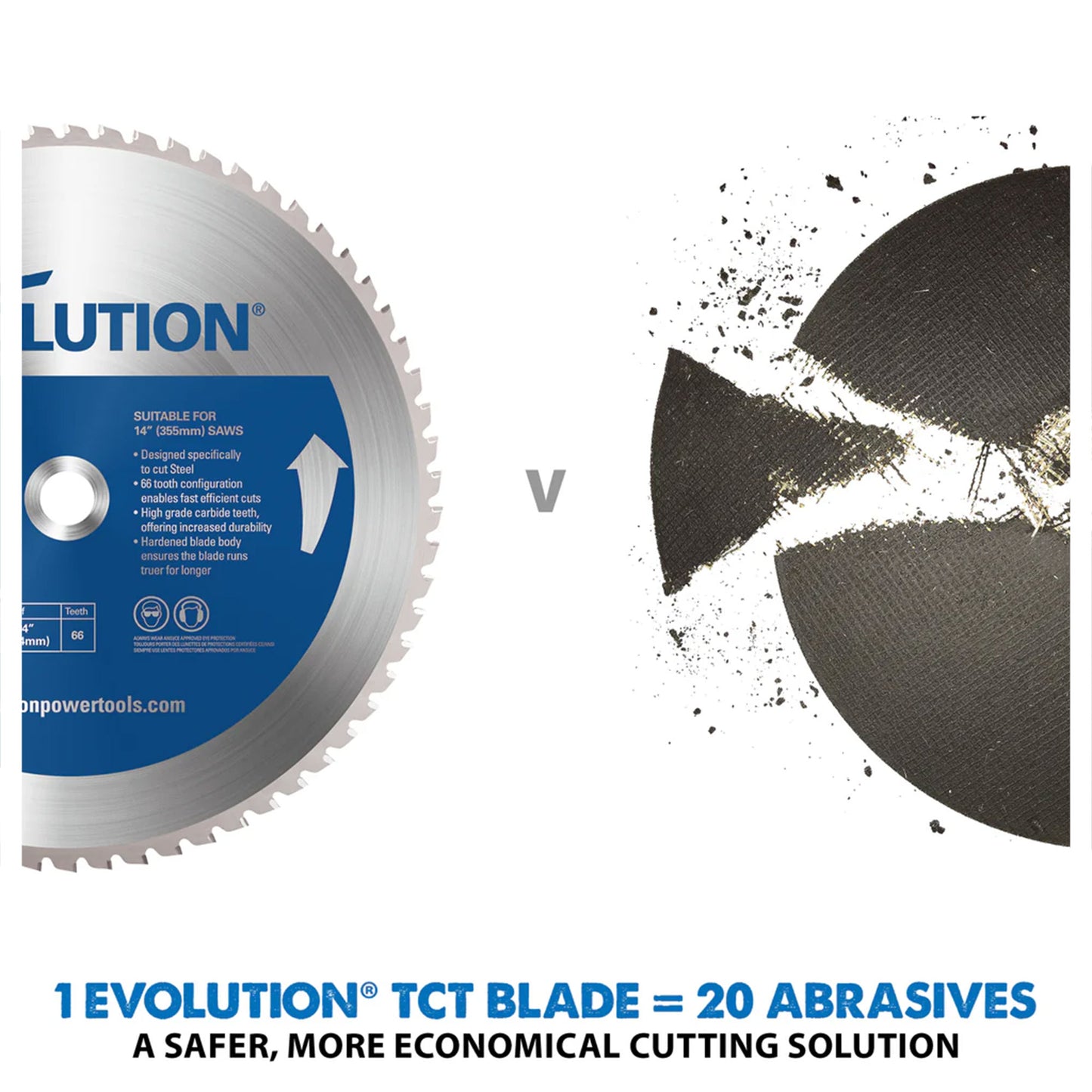 Saw Blade, 14" Mild Steel, 66T, Evolution