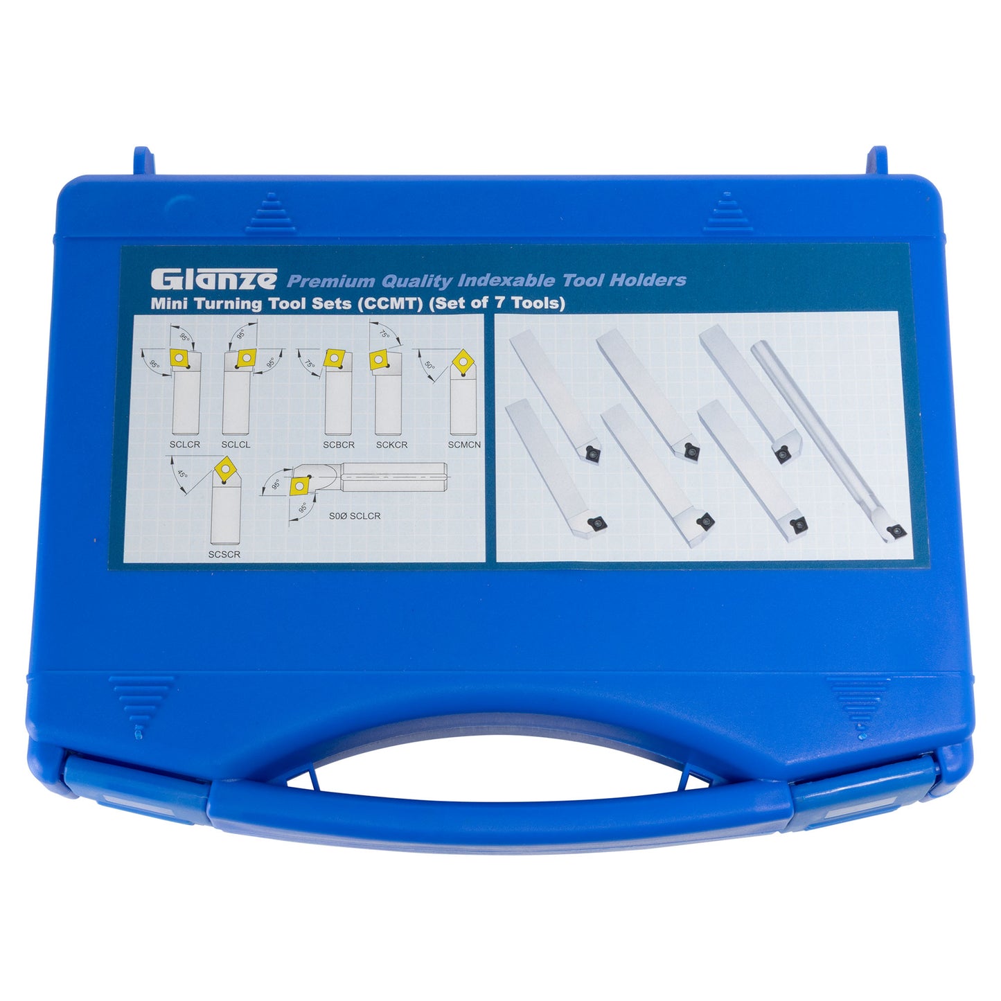 Turning & Boring Tools, 1/4 inch Indexable, 7 Piece Set - case