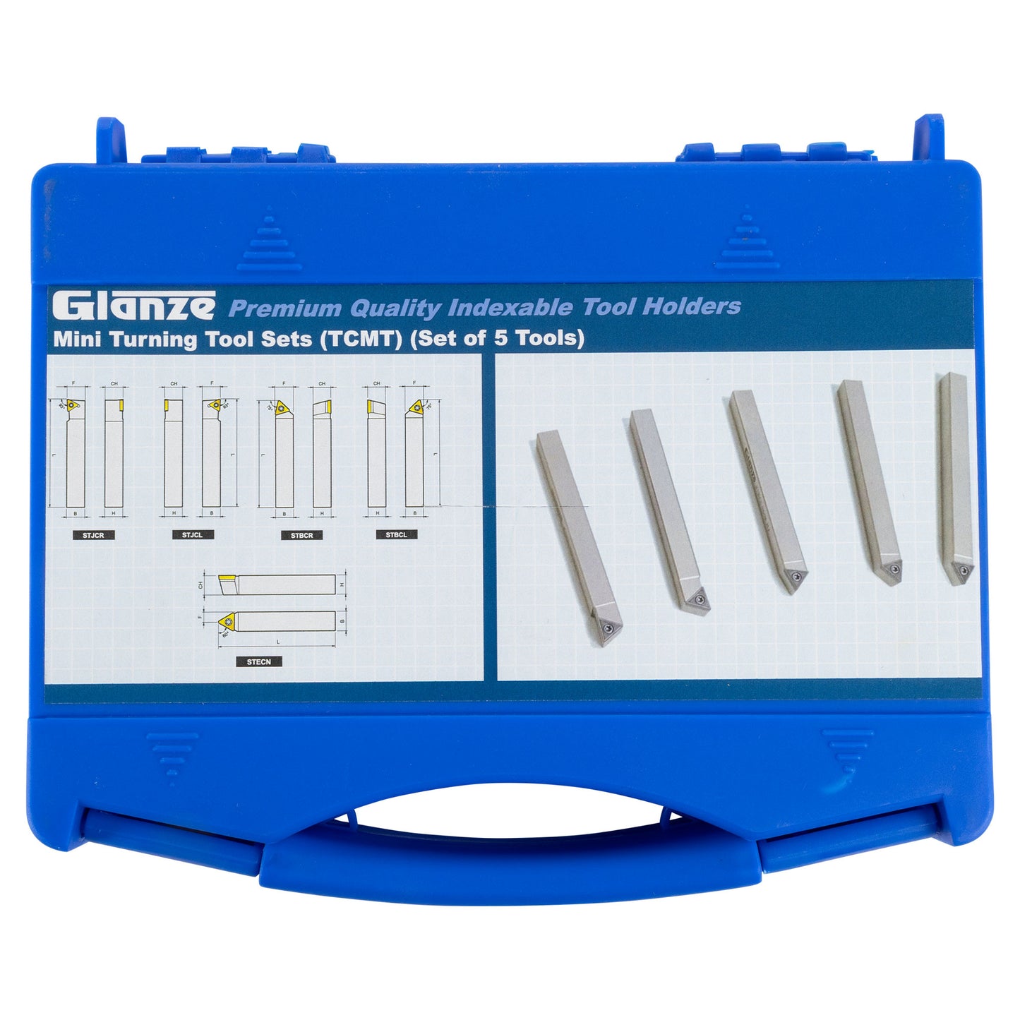 MINI TURNING TOOL SET (5 TOOLS) 1/2 SILVER FINISH - Box - LittleMachineShop.com