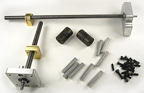 CNC X and Y-Axis Motor Mounts and Screws for Mini Mill