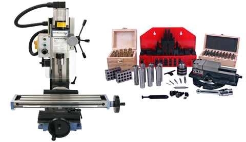 HiTorque Mini Mill, Tilting Column with Tooling Package