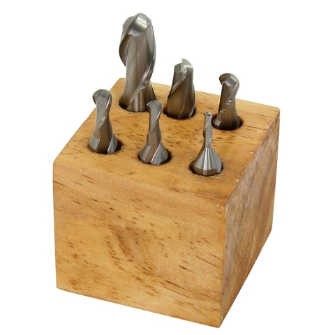 End Mill Set, 6 Piece 2 Flute Ball, HSS End Mill Set, 6 Piece 2 Flute Ball, HSS