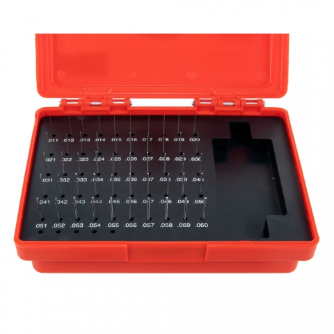 Pin Gage Set, 0.011" to 0.060" Minus Pin Gage Set, 0.011" to 0.060" Minus