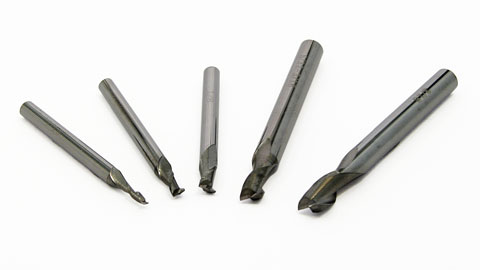 End Mill Set, Miniature, 5 pieces 2 Flute End Mill Set, Miniature, 5 pieces 2 Flute