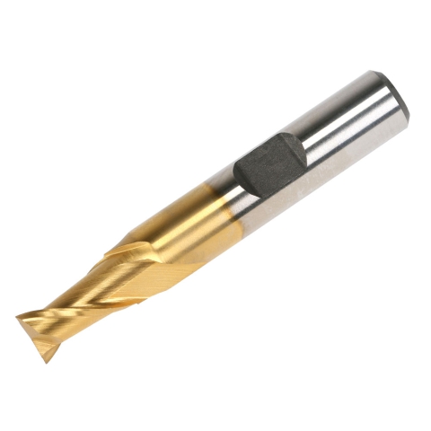 End Mill, 5/16" 2 Flute, M42 Cobalt TiN Coated End Mill, 5/16" 2 Flute, M42 Cobalt TiN Coated