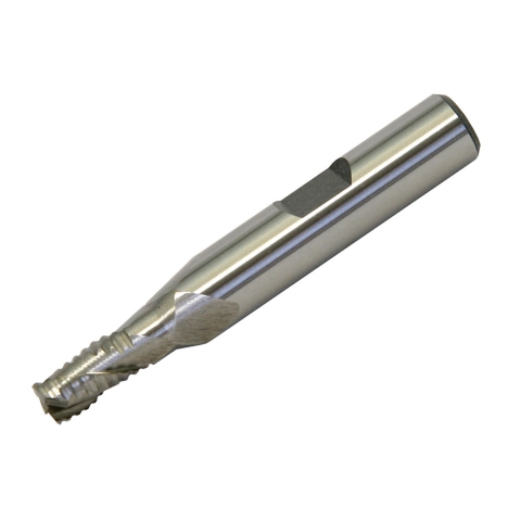 End Mill, 1/4" 3 Flute Roughing, M42 Cobalt End Mill, 1/4" 3 Flute Roughing, M42 Cobalt