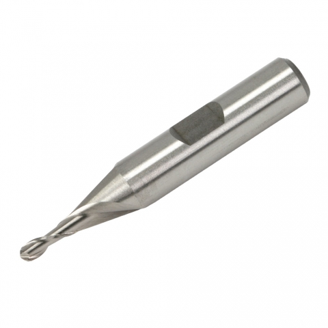 End Mill, 1/8" 2 Flute Ball, M42 Cobalt End Mill, 1/8" 2 Flute Ball, M42 Cobalt