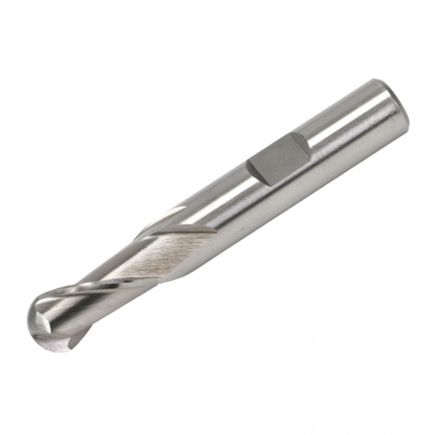 End Mill, 3/8" 2 Flute Ball, M42 Cobalt End Mill, 3/8" 2 Flute Ball, M42 Cobalt
