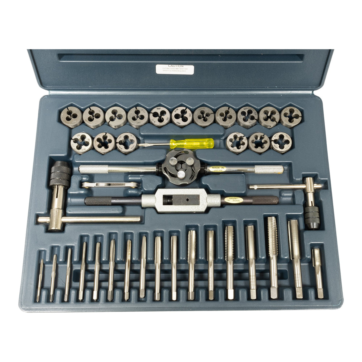 Tap & Die Set, 40 Piece HSS Round Adjustable, Set in Case | LittleMachineShop.com