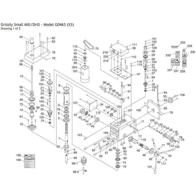 Grizzly G0463 Mini Mill