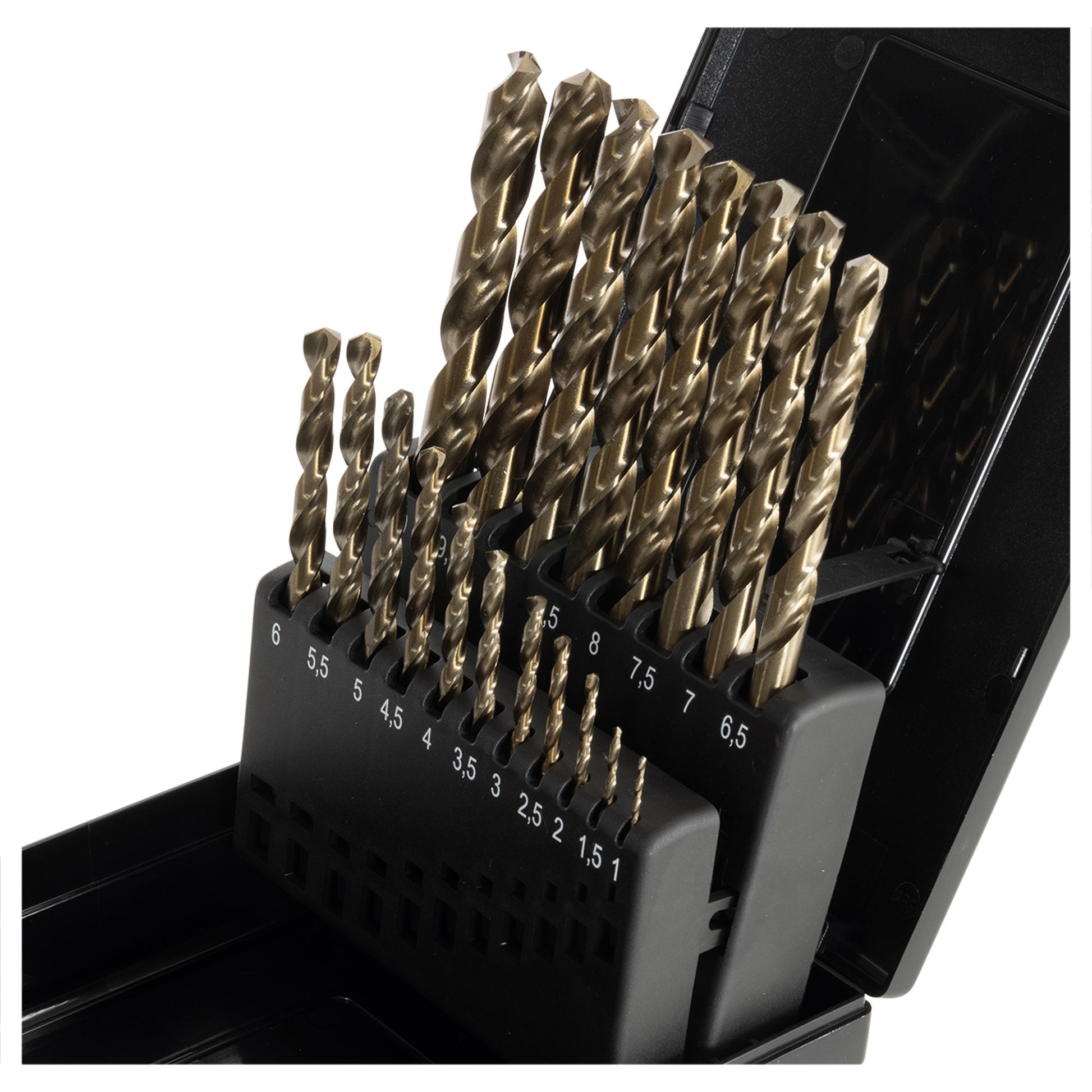 Drill Set, 19 Piece Metric Jobber Length Cobalt Steel