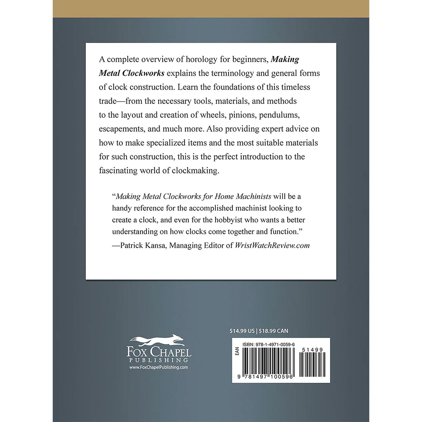 Making Metal Clockworks for Home Machinists