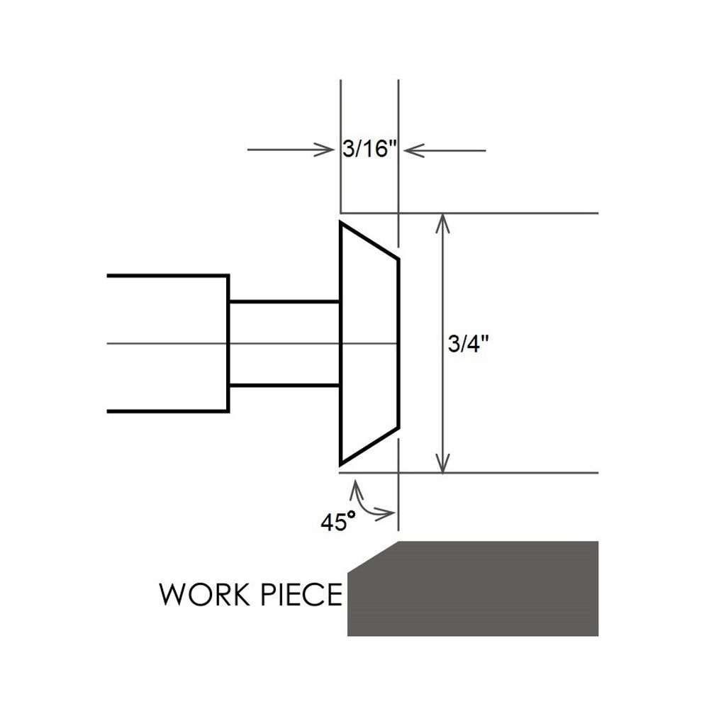 Chamfer Cutter, 45 Degree 3/4" Dia., HSS