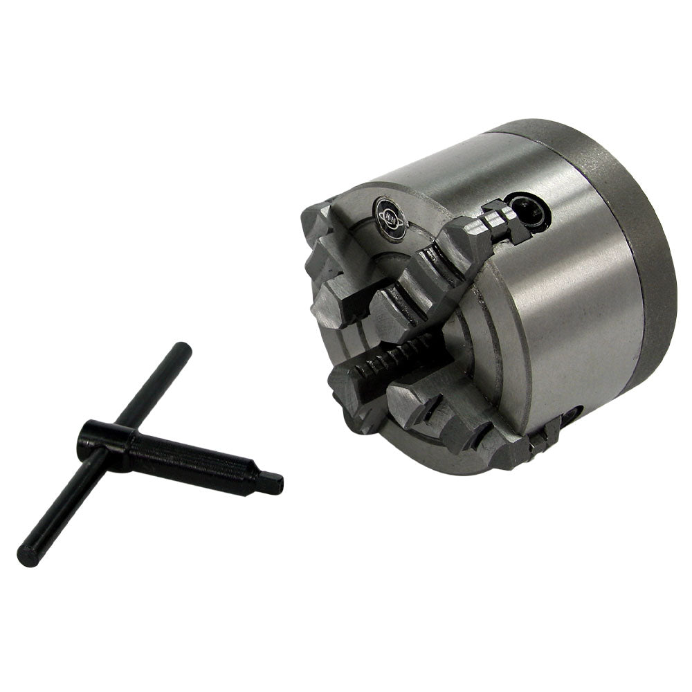 Lathe Chuck - 4", 4-Jaw, Independent with Adapter to 3" Spindle
