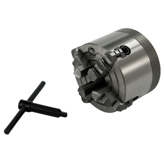 Lathe Chuck - 4", 4-Jaw, Independent with Adapter to 3" Spindle