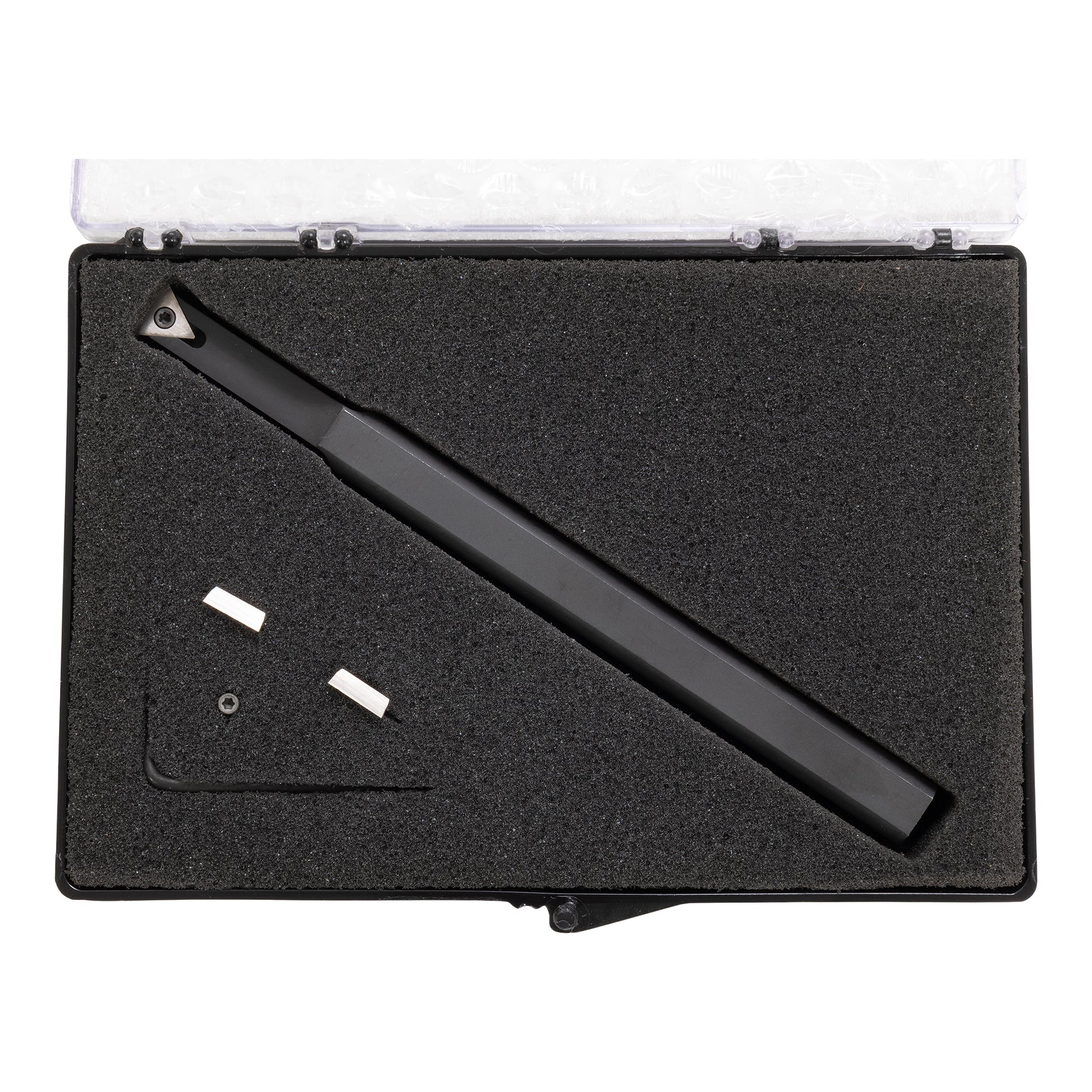 Boring Bar, 1/2" Indexable, HSS Triangle Inserts, A R Warner Kit #14 - Kit in case - LittleMachineShop.com