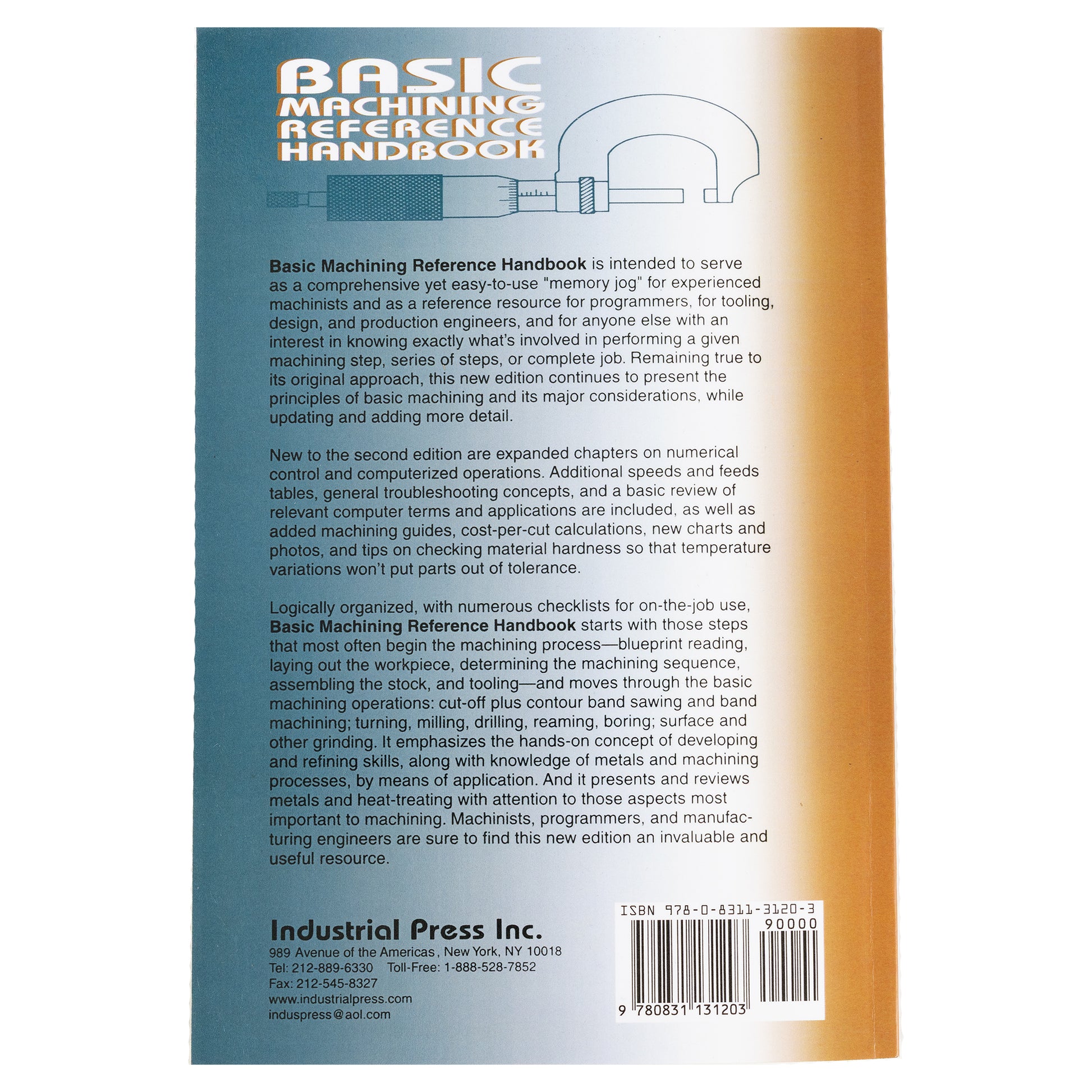 Basic Machining Reference Handbook, Back Cover | LittleMachineShop.com