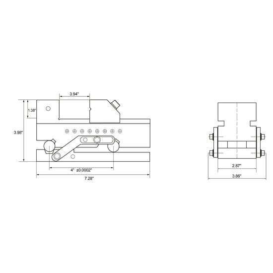 Vise, 3" Screwless Sine, Drawing | LittleMachineShop.com