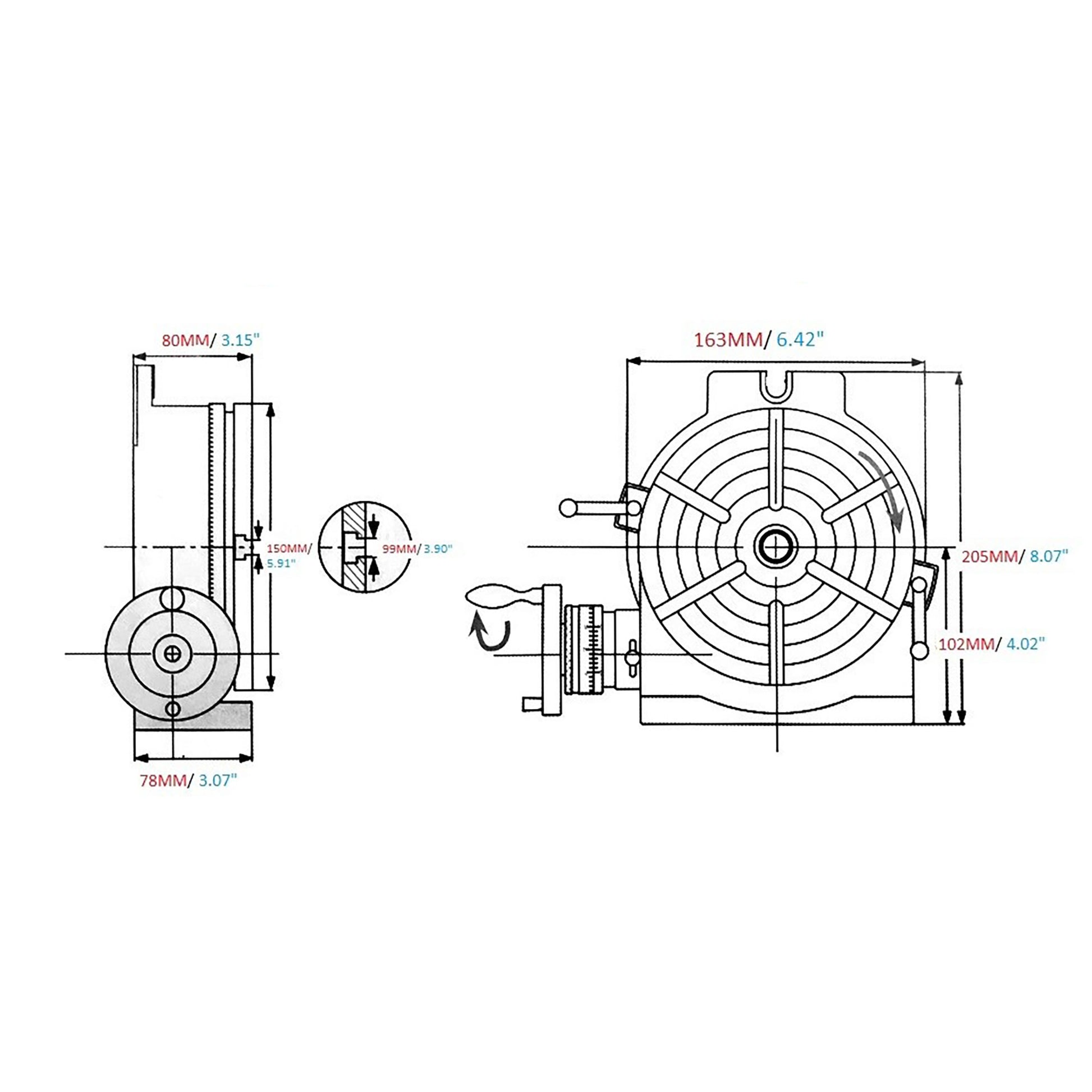 Rotary Table, 6" - Precision