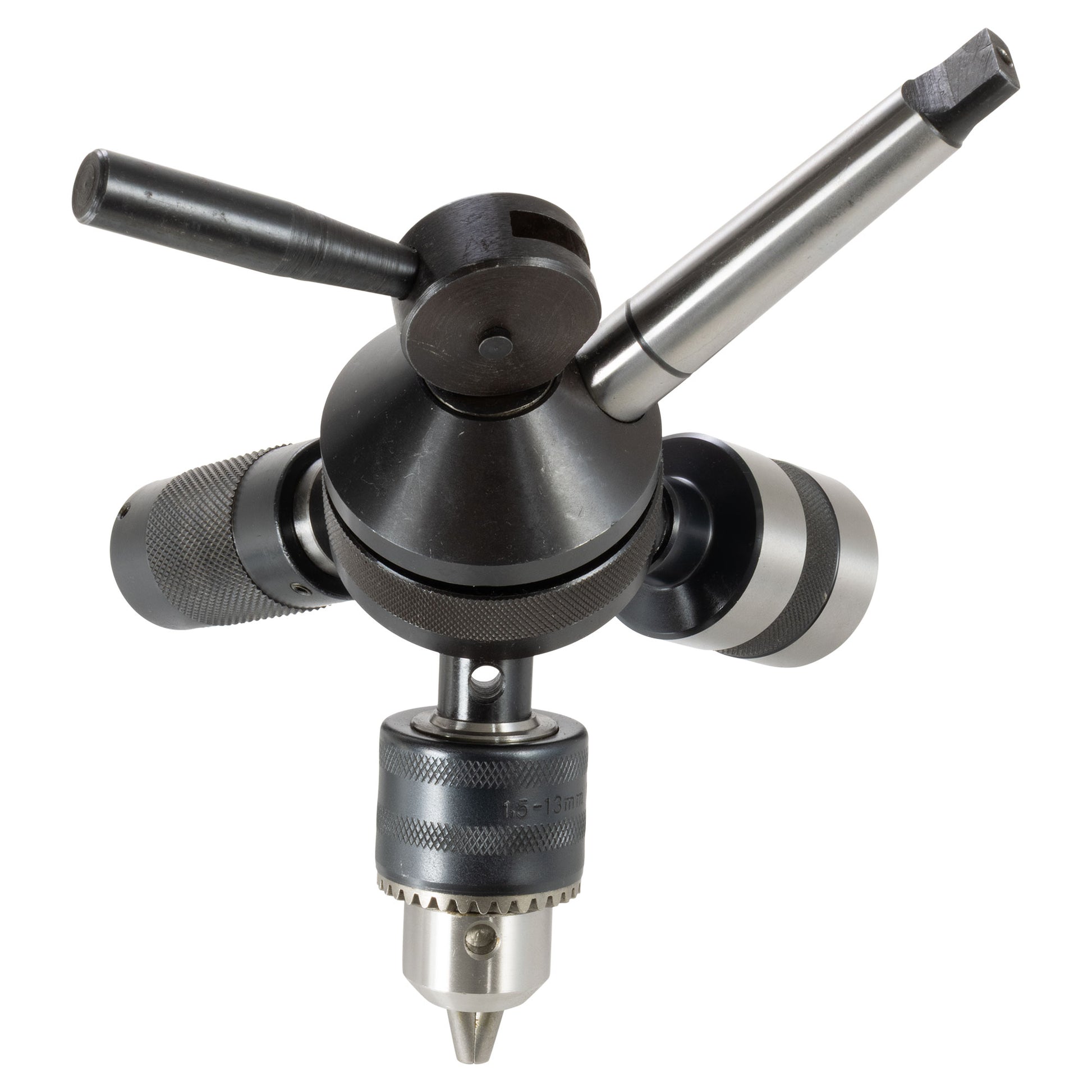 Turret Tool Holder, 2MT Tailstock, 3 Heads - Alternate View - LittleMachineShop.com