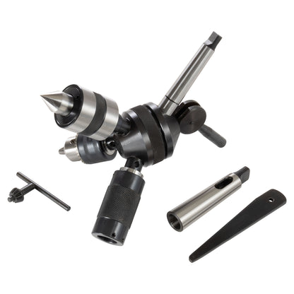 Turret Tool Holder, 2MT Tailstock, 3 Heads - LittleMachineShop.com