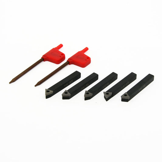Turning Tools, 1/4" Indexable, 5 Piece Set