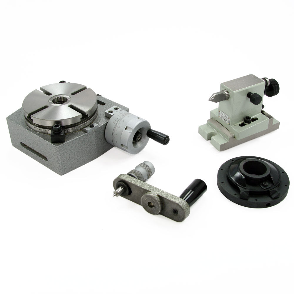 Rotary Table, 4" with Tailstock & Dividing Plate