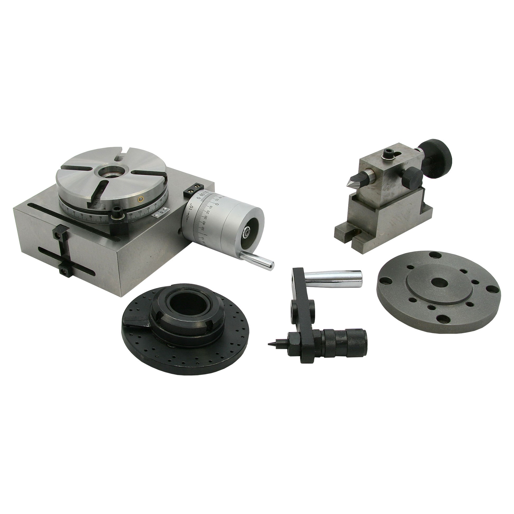 Rotary Table, 4" with Tailstock & Dividing Plate - LittleMachineShop.com