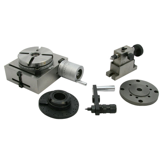 Rotary Table, 4" with Tailstock & Dividing Plate - LittleMachineShop.com