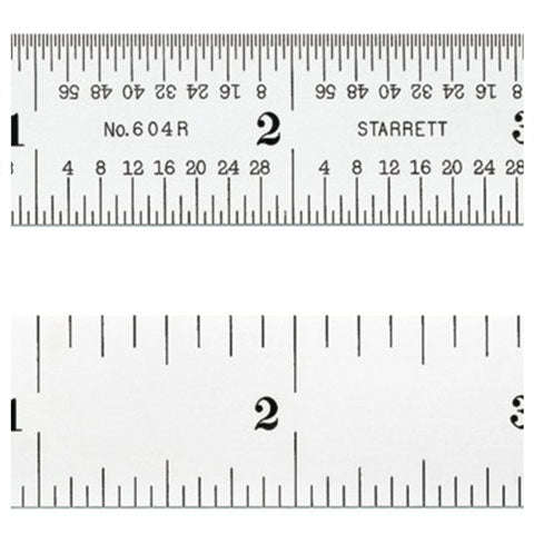 Rule, Steel, 6" 4R Rigid, Starrett