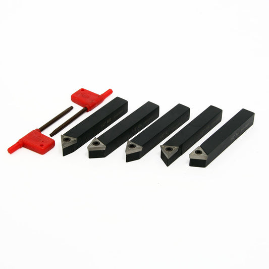 Turning Tools, 1/2" Indexable, 5 Piece Set