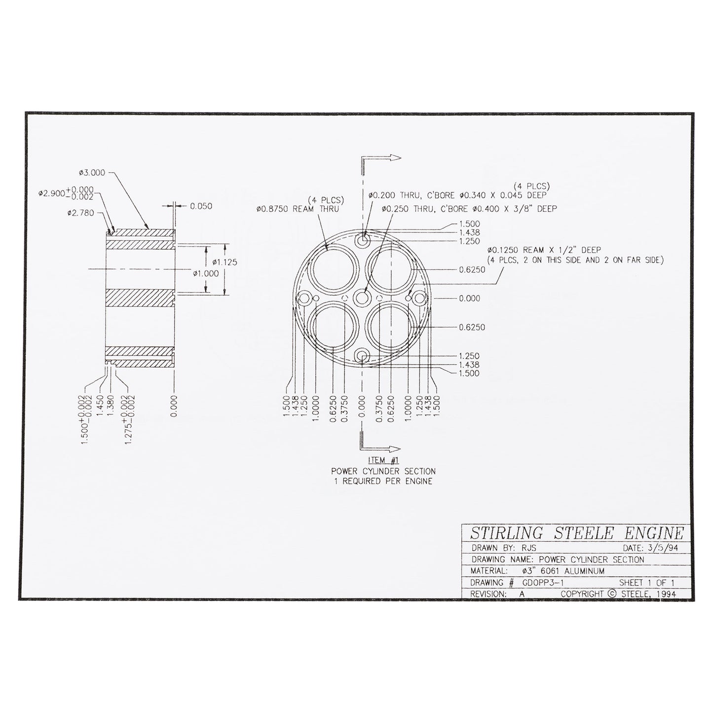 Stirling-Steele Engine Plans