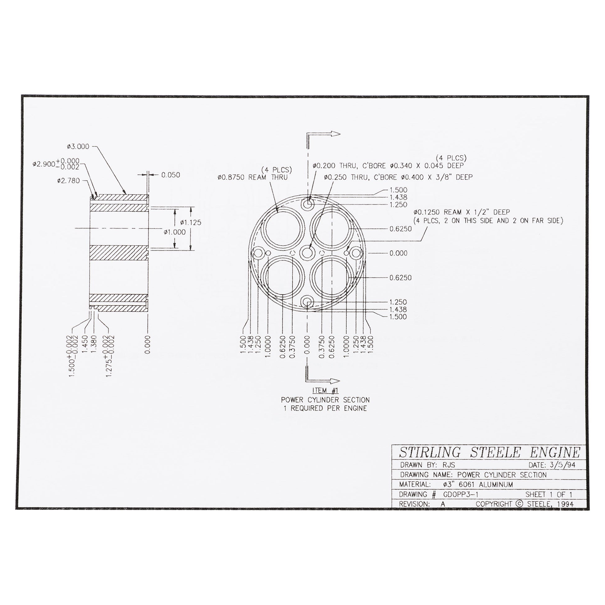 Stirling-Steele Engine Plans