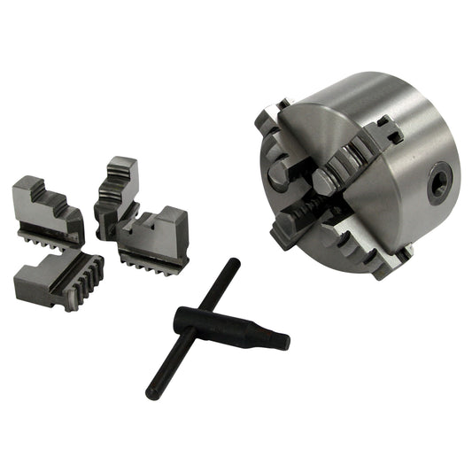 Lathe Chuck - 4", 4-Jaw, Self-Centering