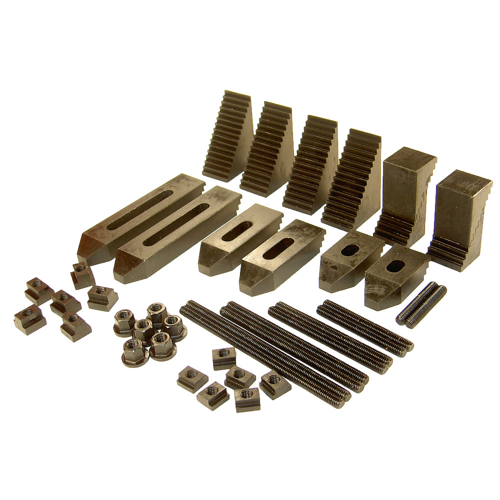 Clamping Kit, 6 mm & 1/4" T-Slot, 42-Piece