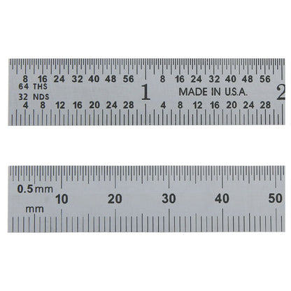Rule, Steel, 6" 31 (in/mm) Flexible, PEC
