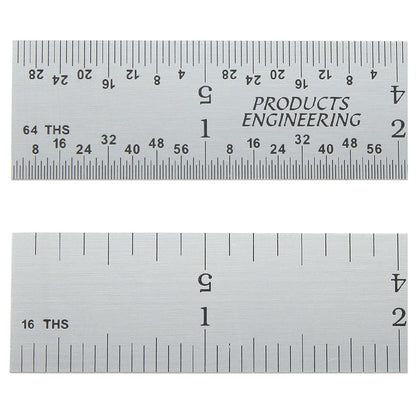 Rule, Steel, 6" 4R Rigid, PEC