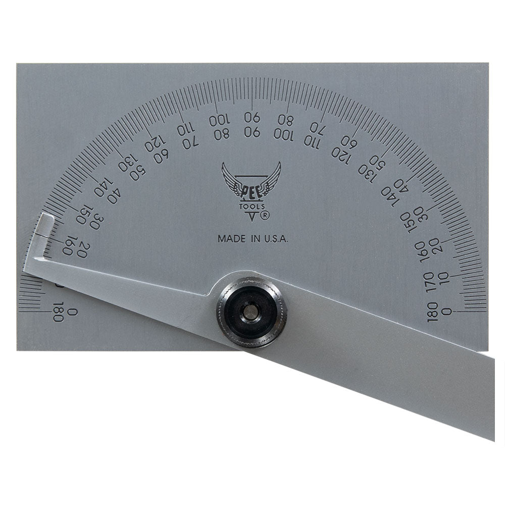 Rectangular Head Protractor Protractor, Rectangular Head, PEC – LittleMachineShop.com