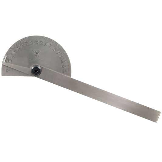 Protractor, Semi-Circle Head, Stainless, PEC