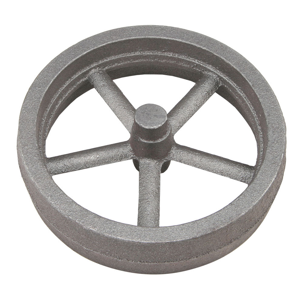 Flywheel, 4" Diameter, 5 Straight Spokes, Bronze