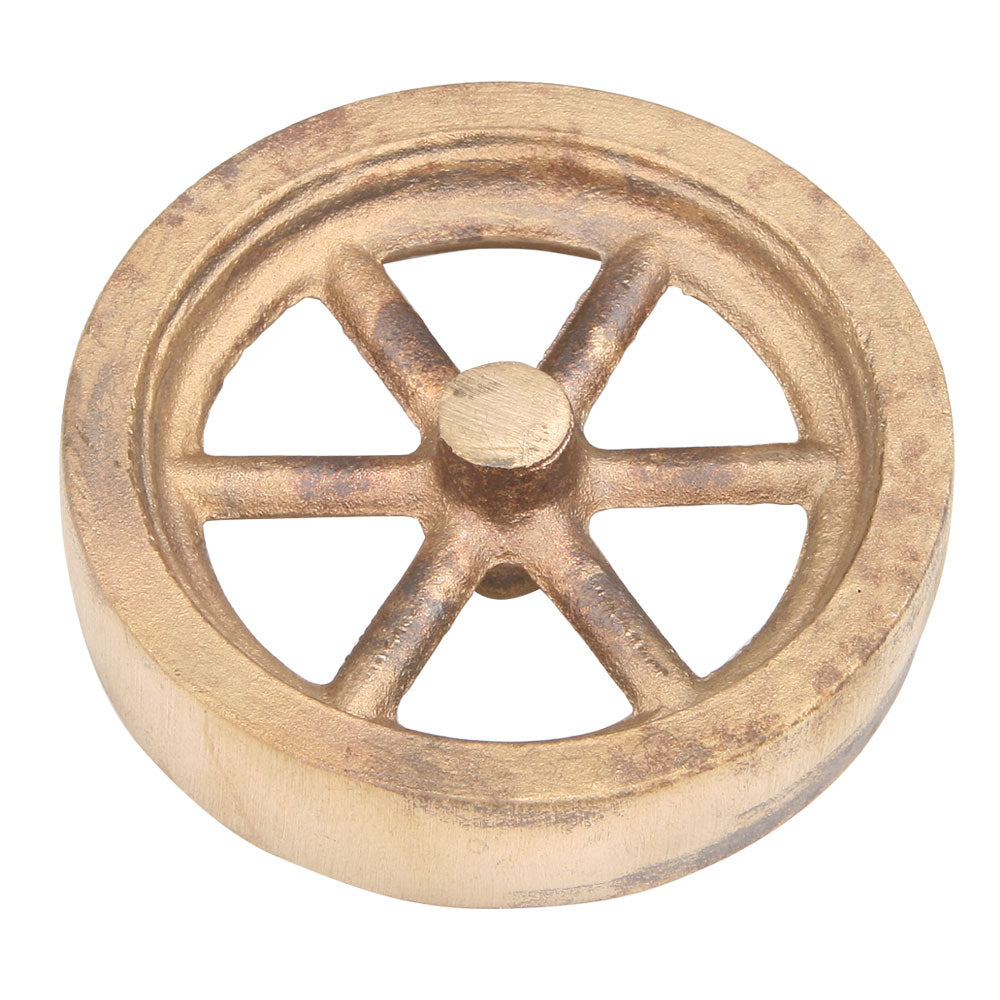 Flywheel, 3" Diameter, 6 Straight Spokes, Bronze
