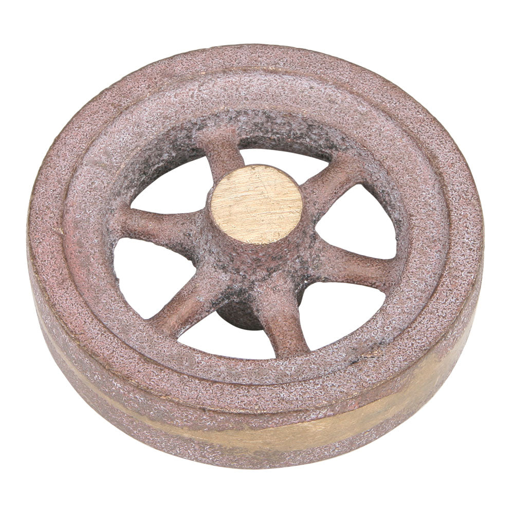 Flywheel, 3" Diameter, 6 Heavyweight Straight Spokes, Bronze