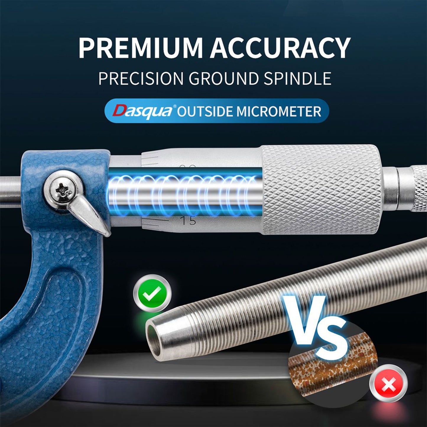 Micrometer, 0-1", Dasqua
