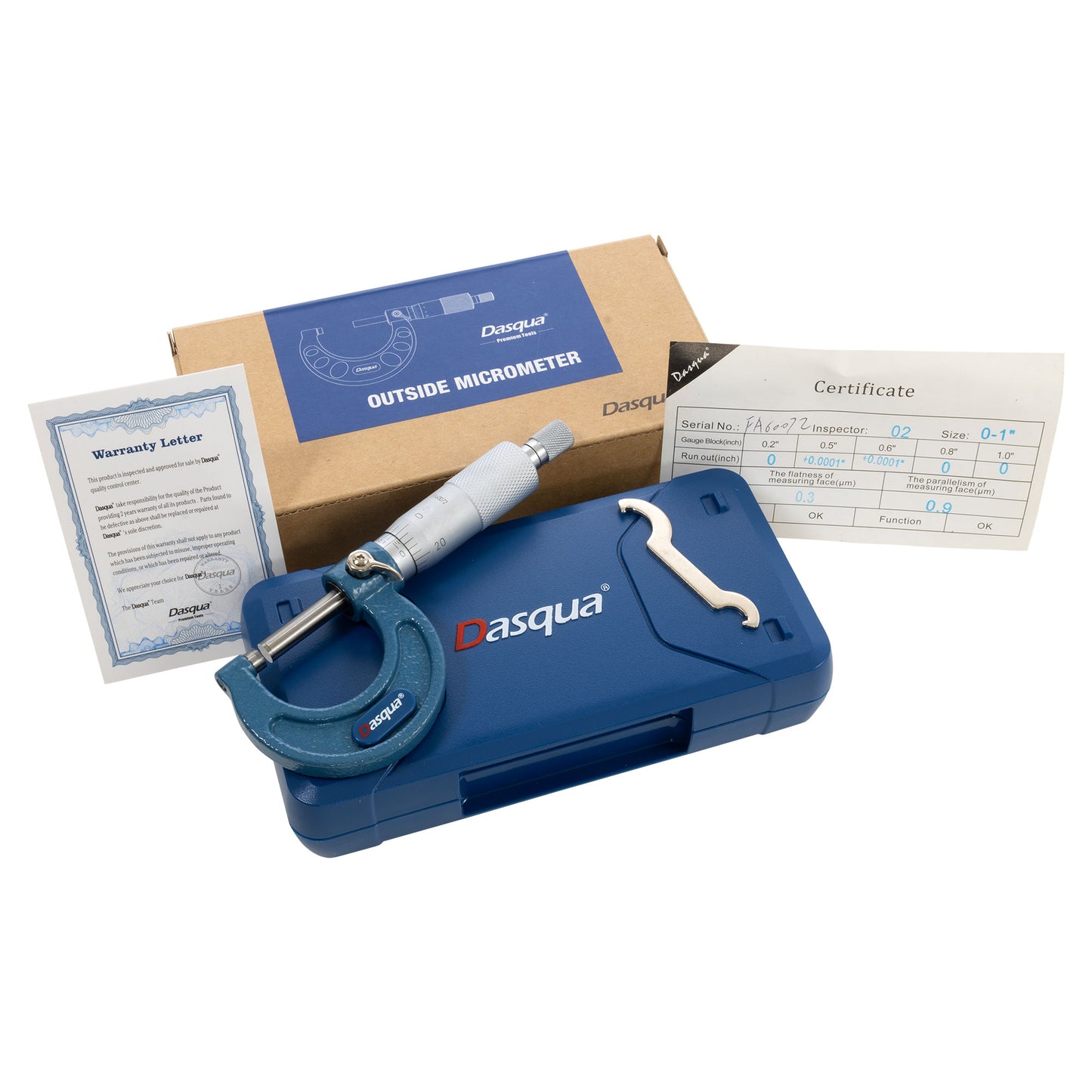 Micrometer, 0-1", Dasqua